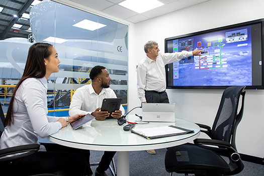 Trainee Pilots under briefing